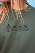 Embroidered Gourd Vibes Only Heavy-weight Crew Sweatshirt