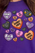 Halloween Candy Hearts Heavy-weight Crew Sweatshirt