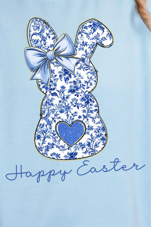 Happy Easter Chinoiserie Bunny Heavy-weight Crew Sweatshirt
