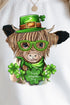 Happy St. Patrick's Day Highland Cow Heavy-weight Crew Sweatshirt
