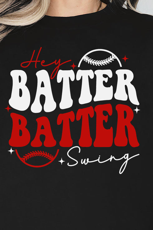 Hey Batter Batter Heavy-weight Crew Sweatshirt