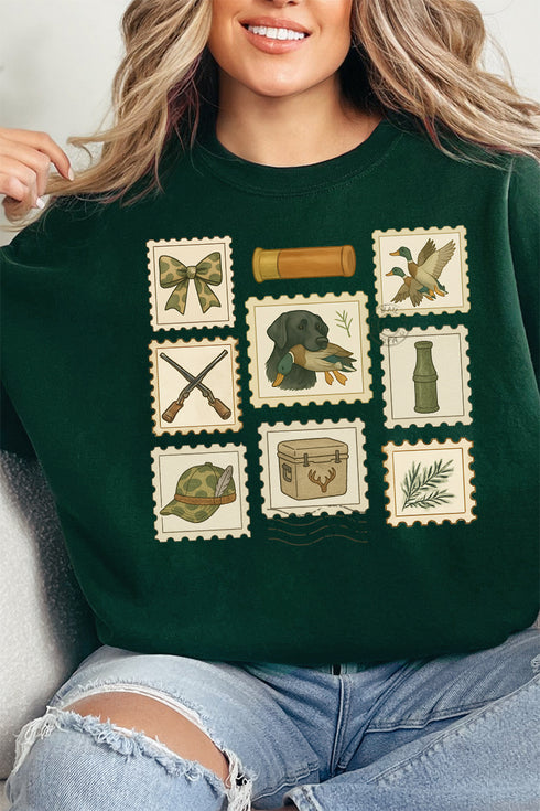 Hunting Stamps Heavy-weight Crew Sweatshirt