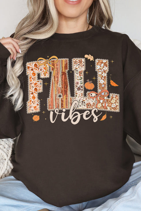 Lace Fall VIbes Heavy-weight Crew Sweatshirt