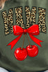 Leopard Cherry Mama Heavy-weight Crew Sweatshirt