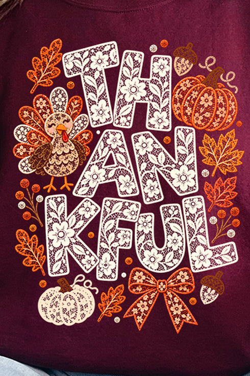 Thankful Lacework Heavy Blend Crew Sweatshirt
