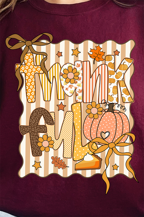 Thankful Doodle Coquette Heavy-weight Crew Sweatshirt