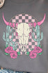 Pink Checkered Steer Heavy-weight Crew Sweatshirt