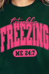 Pink Literally Freezing Heavy-weight Crew Sweatshirt