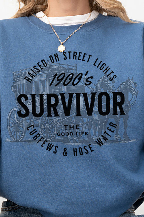 Raised On Street Lights Heavy-weight Crew Sweatshirt