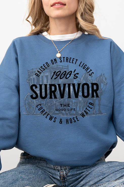Raised On Street Lights Heavy-weight Crew Sweatshirt