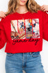 Retro Baseball Game Day Heavy-weight Crew Sweatshirt