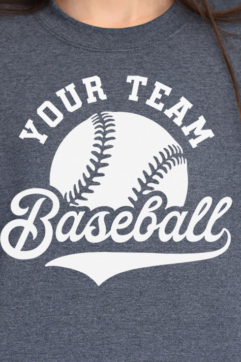 Retro Baseball Your Team Heavy-weight Crew Sweatshirt