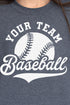 Retro Baseball Your Team Heavy-weight Crew Sweatshirt