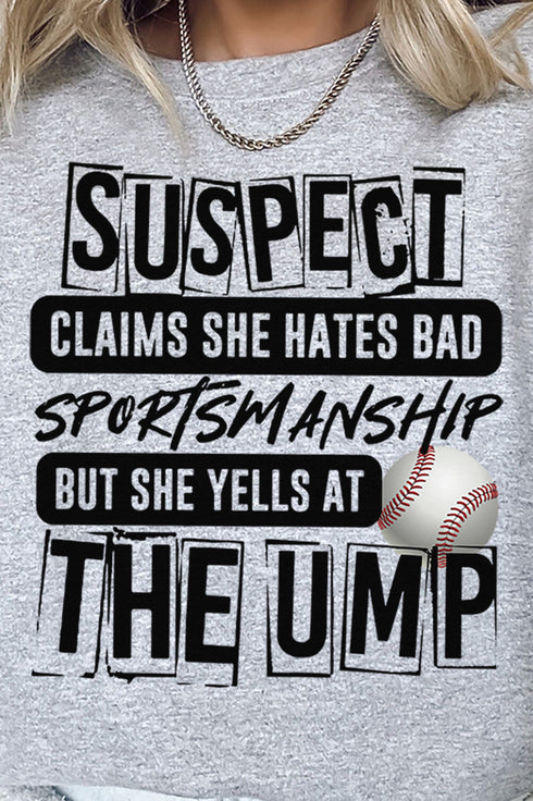 Suspect Yells At The Ump Heavy-weight Crew Sweatshirt