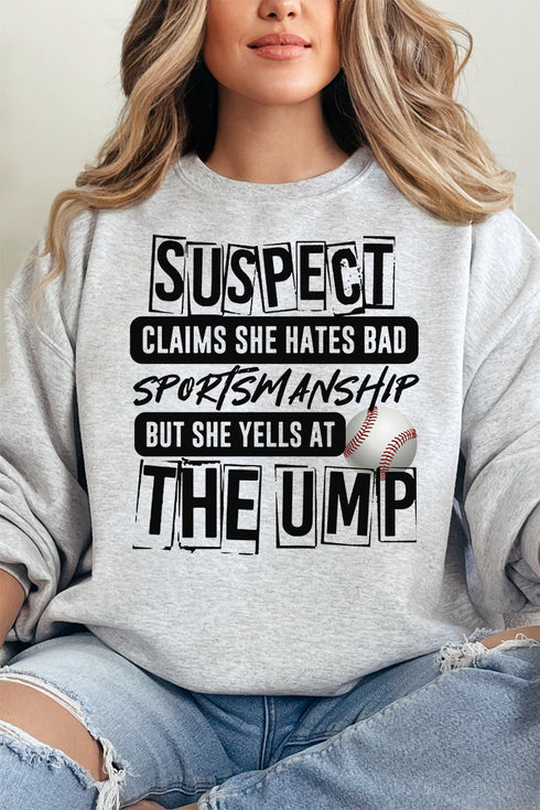 Suspect Yells At The Ump Heavy-weight Crew Sweatshirt