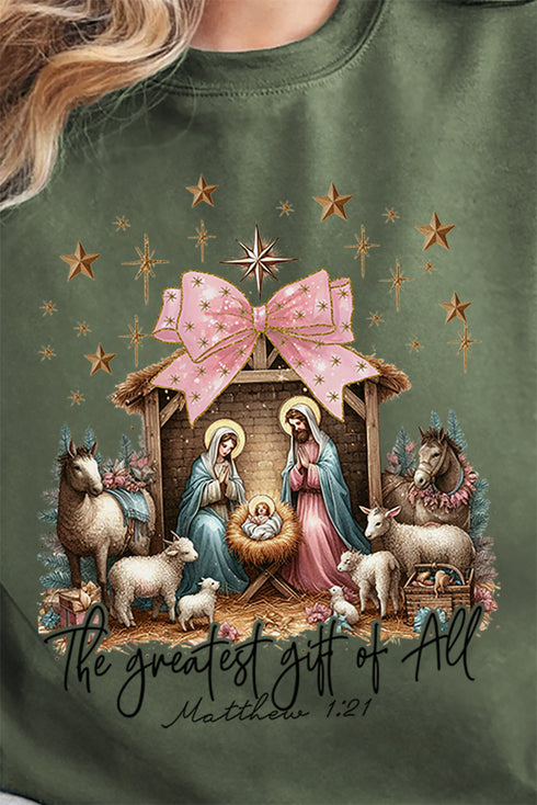 Coquette The Greatest Gift Of All Heavy-weight Crew Sweatshirt