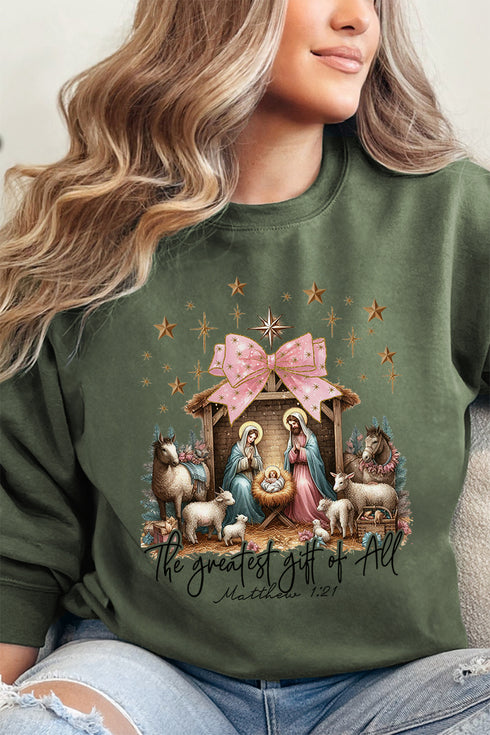 Coquette The Greatest Gift Of All Heavy-weight Crew Sweatshirt