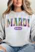 Watercolor Mardi Gras Heavy-weight Crew Sweatshirt