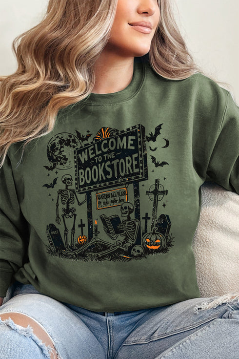 Welcome To The Bookstore Heavy-weight Crew Sweatshirt