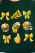 Yellow Blitz And Bows Heavy-weight Crew Sweatshirt