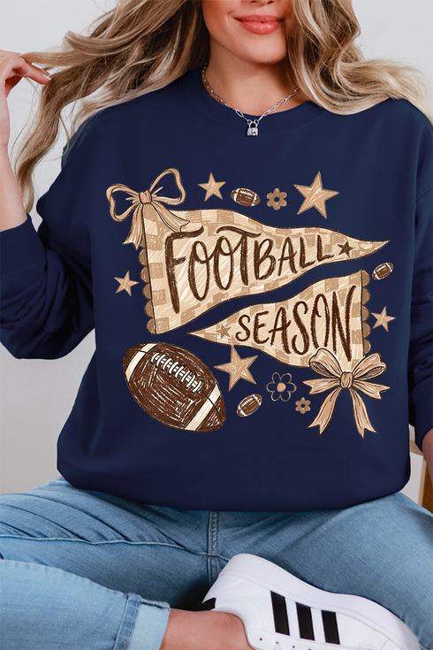 Football Season Doodle Heavy Blend Crew Sweatshirt