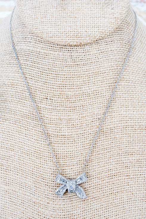 Cubic Zirconia Paris Affair Silvertone Necklace