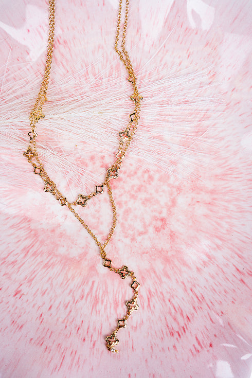 Moroccan Mirage Goldtone Layered Y Necklace