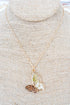 White Meadow Song Goldtone Butterfly Necklace