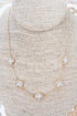 White Skyline Sparkle Goldtone Necklace