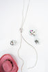Lariat Luxe Silvertone Cowgirl Hat Slider Necklace