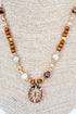 Sol Trace Wood Beaded Goldtone Necklace
