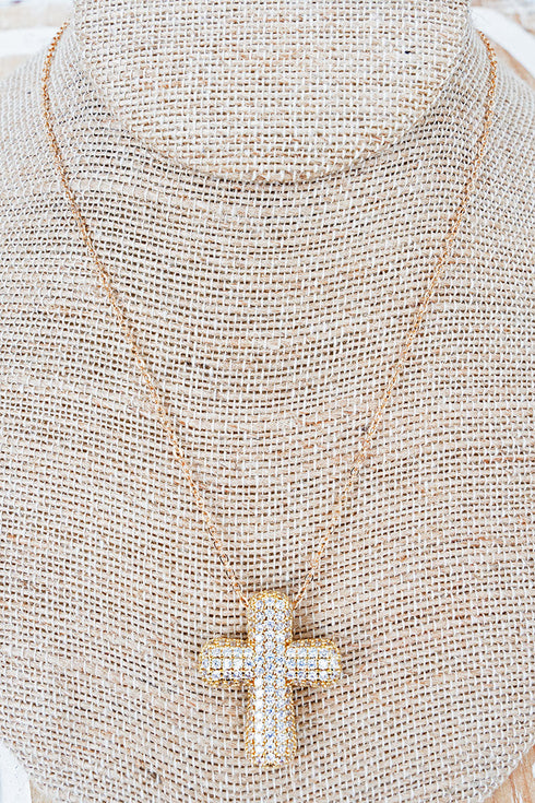 Cubic Zirconia Redeemed Radiance Goldtone Necklace