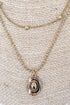Hats Off Burnished Goldtone Layered Necklace