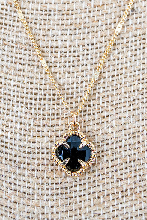 Black City Spark Goldtone Necklace