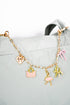 Pink Ballerina Beauty Goldtone Charm Bag Chain