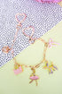 Pink Ballerina Beauty Goldtone Charm Bag Chain