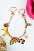 Rainbow Pop Goldtone Charm Bag Chain