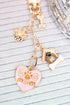 Pink Crystal Bone-A-Fide Dog Mom Goldtone Bag Charm