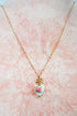 Pink Porcelain Heart Goldtone Necklace