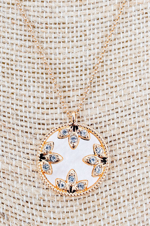 Whispering Petals Goldtone Necklace