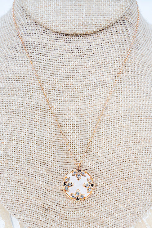 Whispering Petals Goldtone Necklace