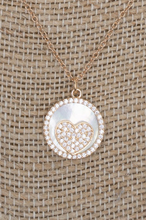 Cubic Zirconia Romantic Reverie Goldtone Necklace