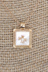 Cubic Zirconia Ivory Devotion Goldtone Necklace