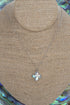 Cubic Zirconia Coastal Clover Silvertone Necklace
