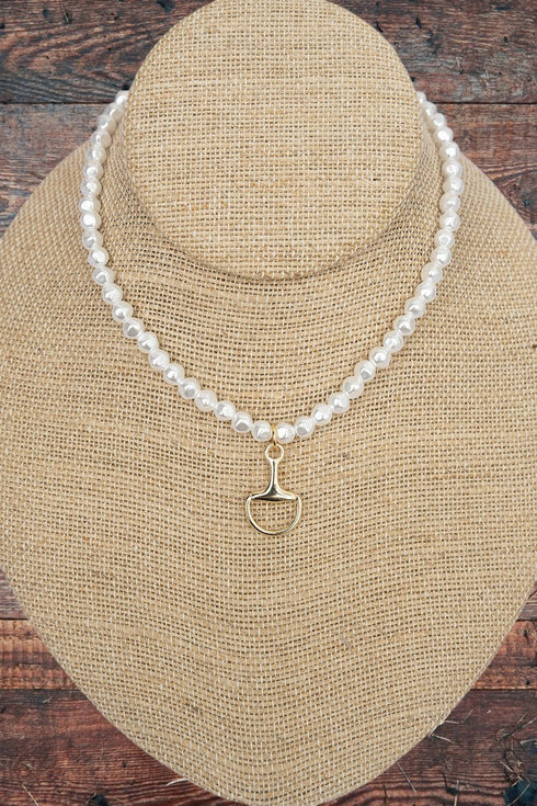 Goldtone Equine Grace Pearl Choker