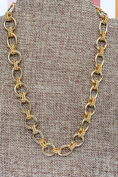 Executive Glam Goldtone Link Necklace