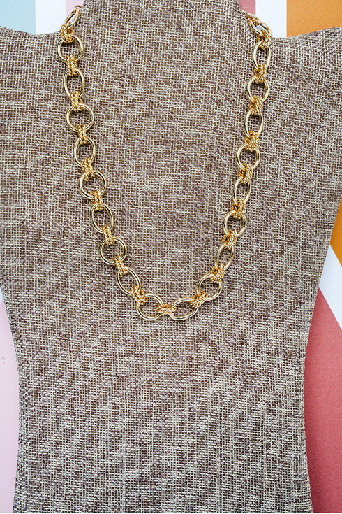 Executive Glam Goldtone Link Necklace