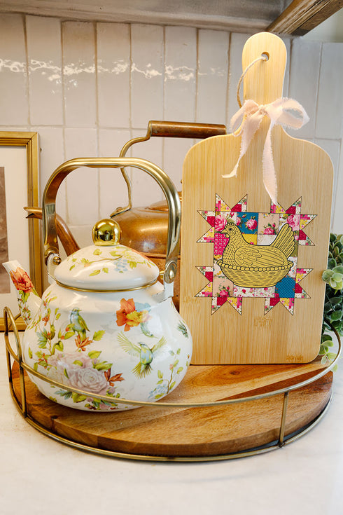 Quilter's Coop Decorative Wood Cutting Board