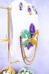 Mardi Gras White Sequin Rhinestone Knotted Headband