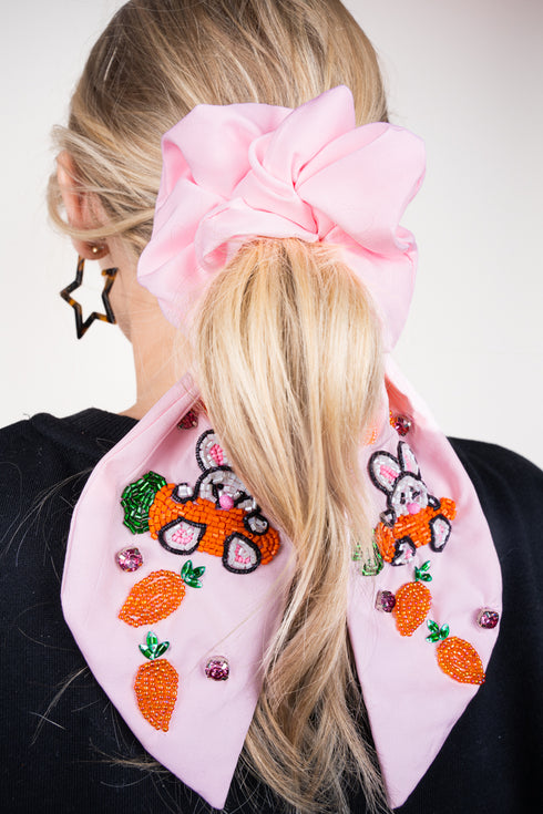 No Bunny Like You Pink Bow Scrunchie